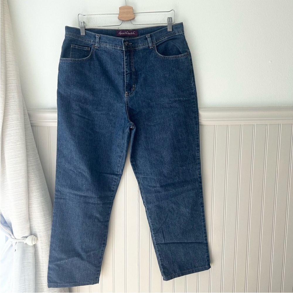 Gloria Lance Size 16 Classic Dark Blue Straight Leg Jeans